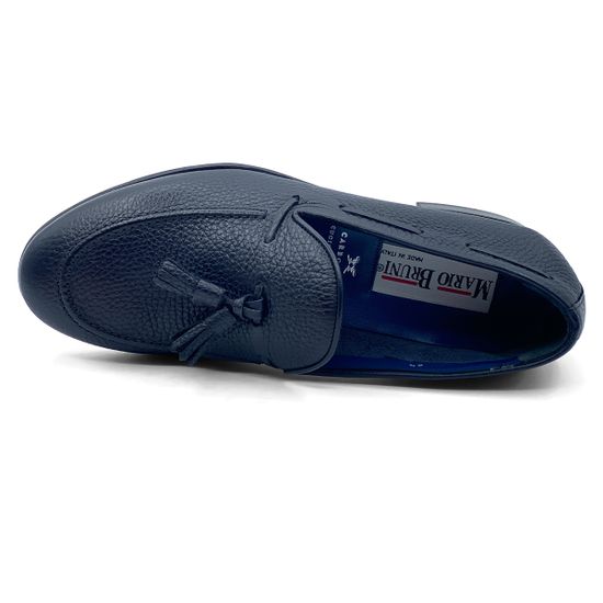 Лоферы с кисточкой Mario Bruni кожаные синие - фото 5, 63846 MB