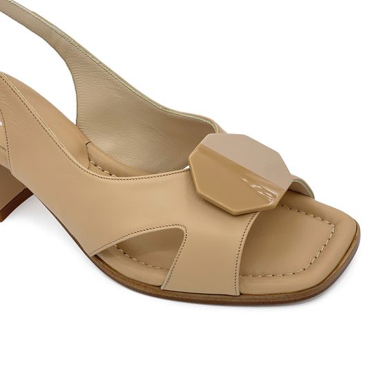 Босоножки Elisa Di Venezia бежевые кожаные(3002) - фото 6, E10633 ELISA 3002