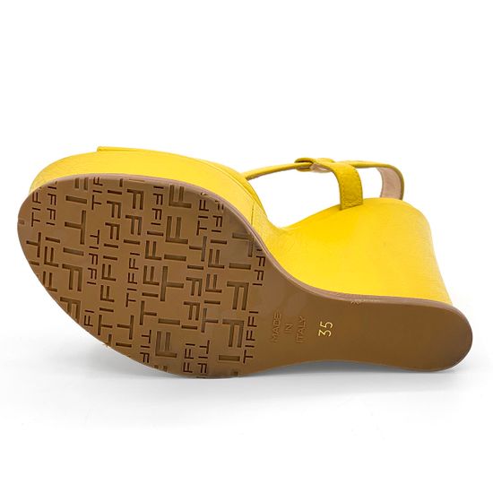 Босоножки Tiffi желтые кожаные - фото 4, 453/Z90G TI