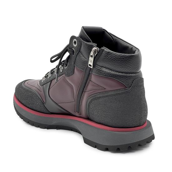 Ботинки GIAMPIERONICOLA черные/бордовые кожаные на байке - фото 3, N393158 GPN NERO/BORDO