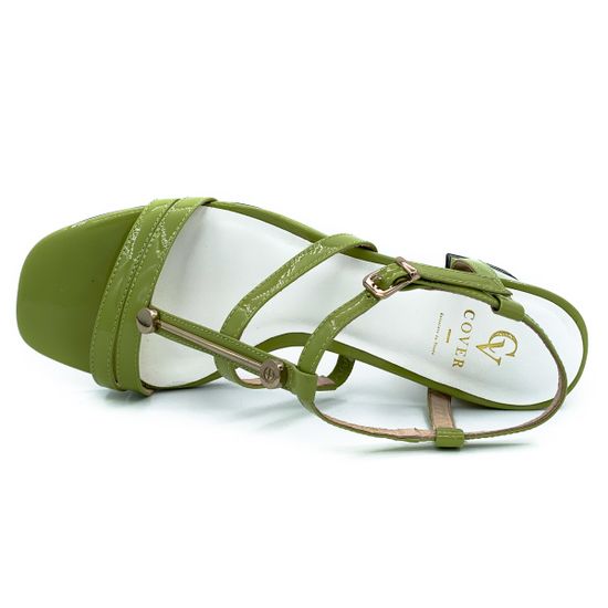 Босоножки Cover зеленые из лакированной кожи - фото 5, 