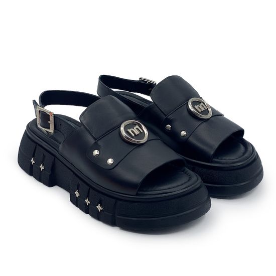 Сандалии NULA&amp;NILA черные кожаные - фото 7, NO1859 NIL NERO