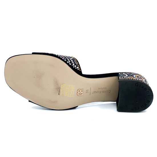 Сабо Gianni Renzi  черные замшевые - фото 4, RA1112A GR