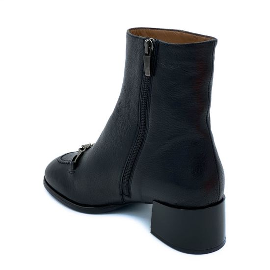 Ботильоны Mot Cle черные кожаные МЕХ - фото 3, MOT2193AM MOT