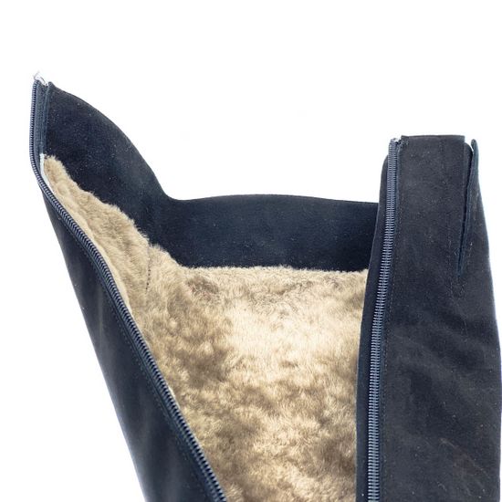 Сапоги Kelton черные замшевые МЕХ - фото 6, V7105 KEL