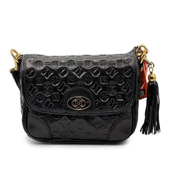 Сумка Marino Orlandi черная кожаная штампованная - фото 1, 4941 MO NERO