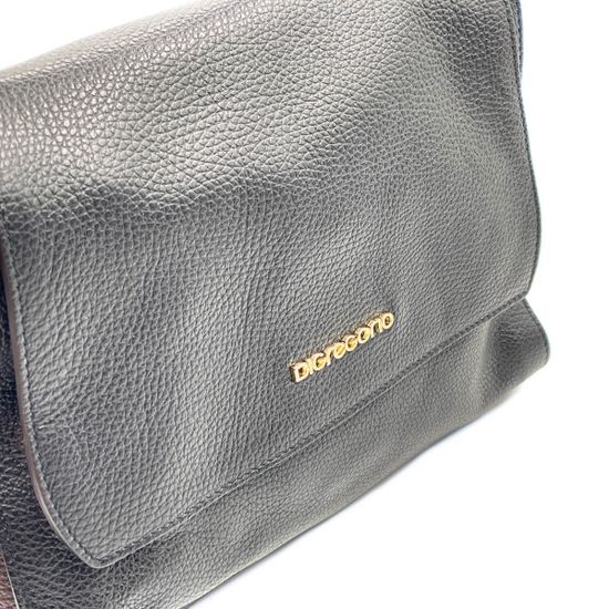 Сумка Di Gregorio черная кожаная - фото 5, 