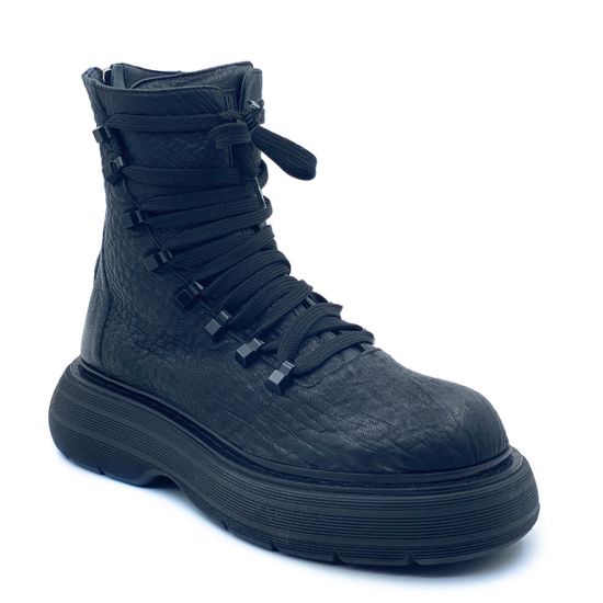 Ботинки 7AM черные кожаные демисезонные - фото 2, 