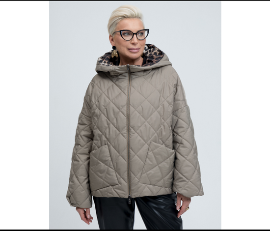 Куртка Tuffoni бежевая/леопард, 