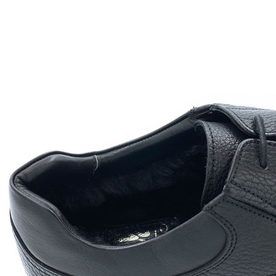 Ботинки Lab Milano черные кожаные МЕХ - фото 6, SR01 LAB