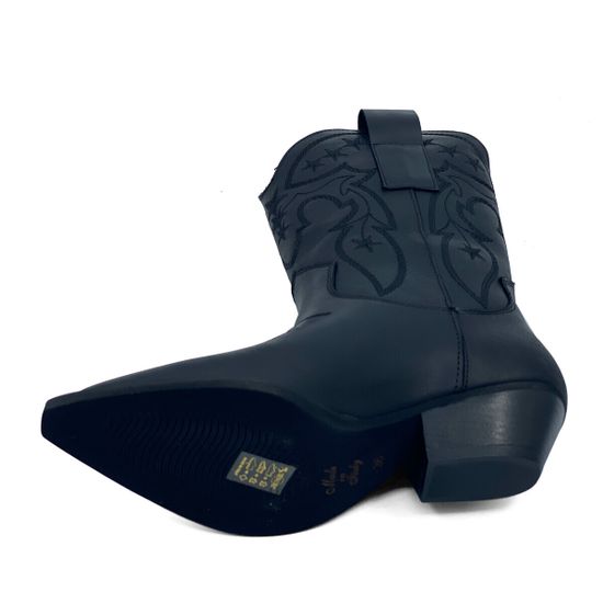 Полусапоги казаки MIMMU черные кожаные демисезонные - фото 4, F739M33 MIM NERO