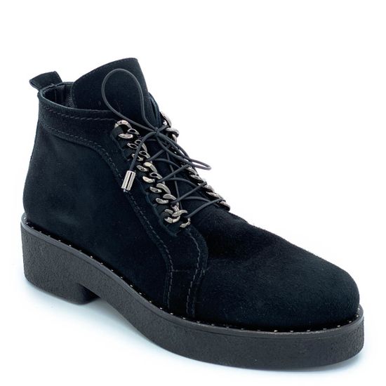 Ботинки Mara черные замшевые МЕХ - фото 2, 