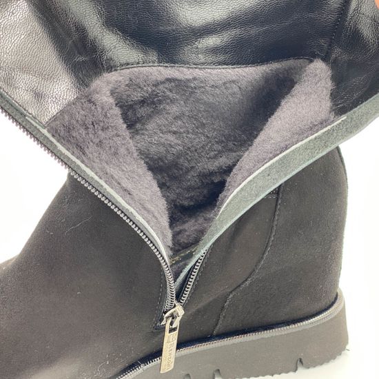 Ботинки Ilasio Renzoni черные замшевые МЕХ - фото 6, 