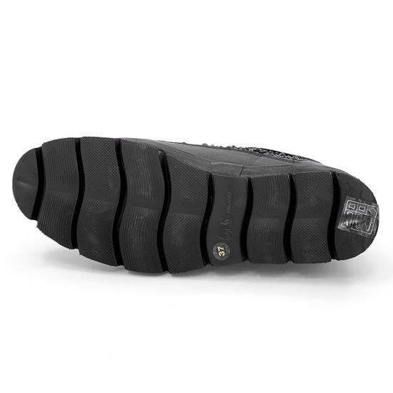 Полуботинки Lab Milano черные замшевые МЕХ с кожаными вставками - фото 4, 