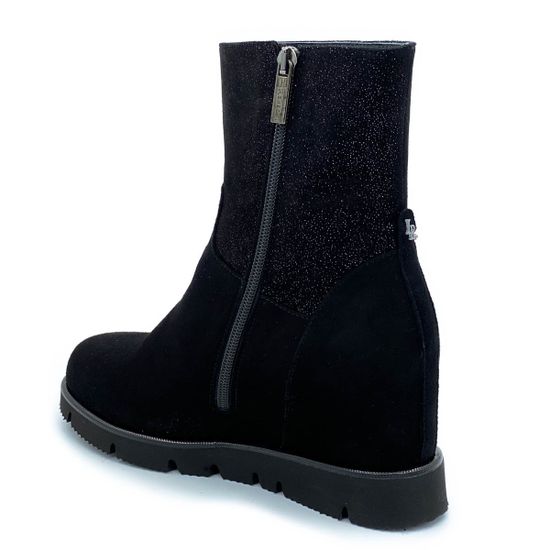 Ботинки Ilasio Renzoni черные замшевые МЕХ - фото 3, 