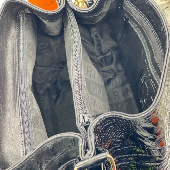 Сумка Marino Orlandi черная кожаная - фото 5, 