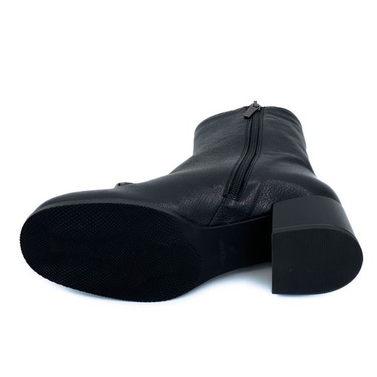 Ботильоны Mot Cle черные кожаные МЕХ - фото 4, MOT2193AM MOT