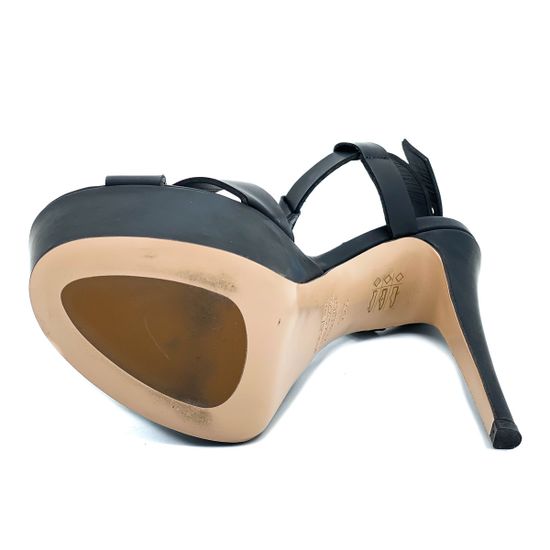 Босоножки Renzi кожаные черные - фото 4, 