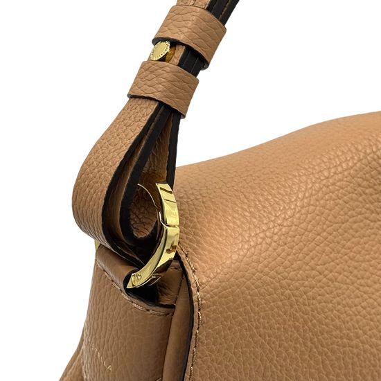 Сумка Loristella бежевая кожаная - фото 5,