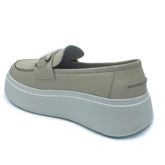 Лоферы Cover бежевые кожаные - фото 3, 170527 COV