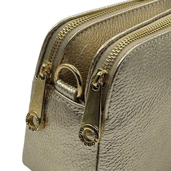 Сумка Di Gregorio золотистая кожаная - фото 4, 8798 DG ORO