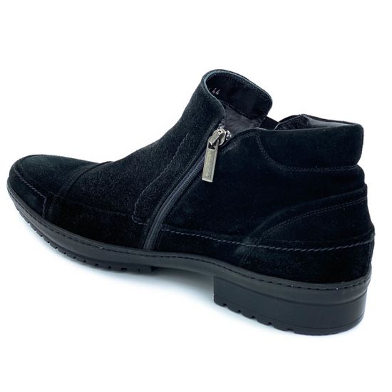 Ботинки Baldinini черные замшевые МЕХ - фото 3, 