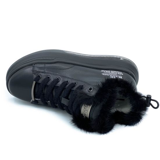 Ботинки Ilasio Renzoni черные кожаные МЕХ - фото 5, 