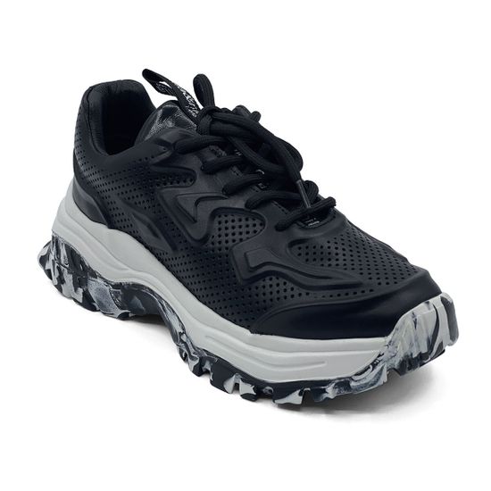 Кроссовки Nila Nila черные кожаные - фото 2, ET145-004 NIL NERO