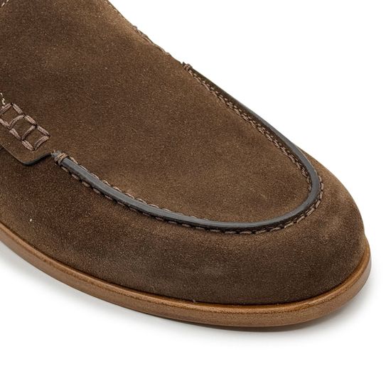 Туфли GIAMPIERONICOLA коричневые замшевые с мягким задником - фото 6, 45702A GPN MORO