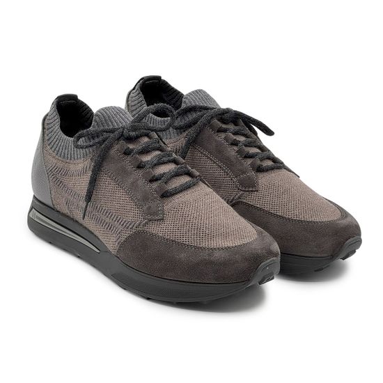 Кроссовки GIAMPIERONICOLA коричневые/серые кожа/текстиль на байке - фото 7, M393148A GPN MORO