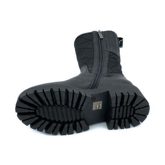 Полусапоги Ilasio Renzoni черные кожаные МЕХ - фото 4, 5032 IR NERO