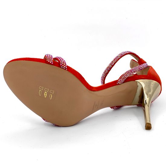 Босоножки Nina Lilou замшевые красные - фото 4, 