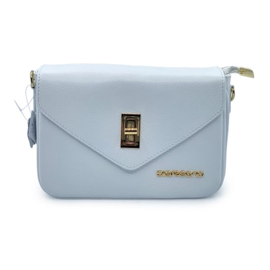 Сумка кросс-боди Di Gregorio белая кожаная - фото 1, 8889 DG BIANCO