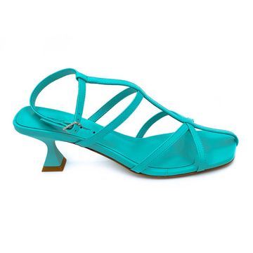 Босоножки Tiffi бирюзовые кожаные - фото 1, J720/50 TI TIFFANY