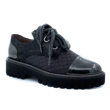 Полуботинки Pertini черные комбинация наплака и текстиля - фото 2, 192W16399D2 PRT