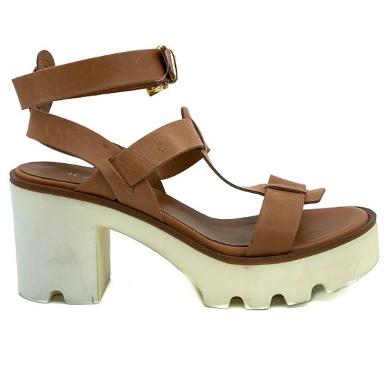 Босоножки Jeannot коричневые кожаные - фото 1, 