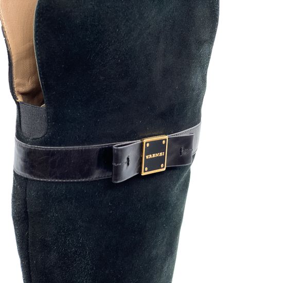 Ботфорты Renzi черные замшевые байка - фото 8, 452910 RZ