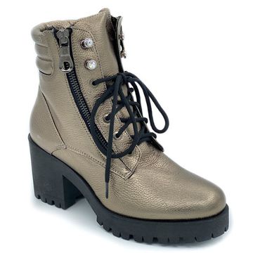 Ботинки Luca Verdi золотые кожаные МЕХ - фото 2, 2635 LV