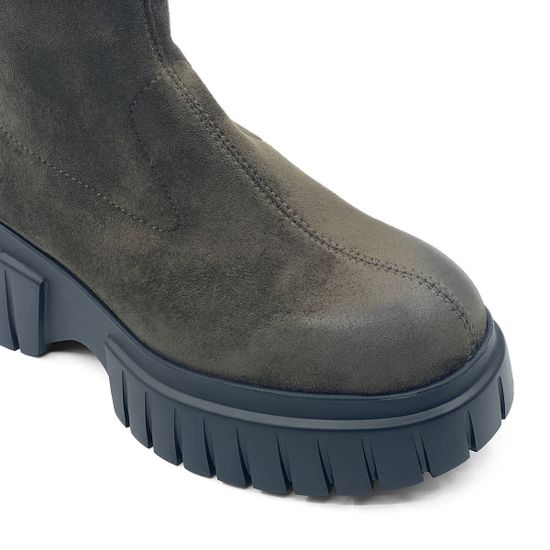 Сапоги Fru.It зеленые замшевые демисезонные - фото 4, 8450 FR BOSCO