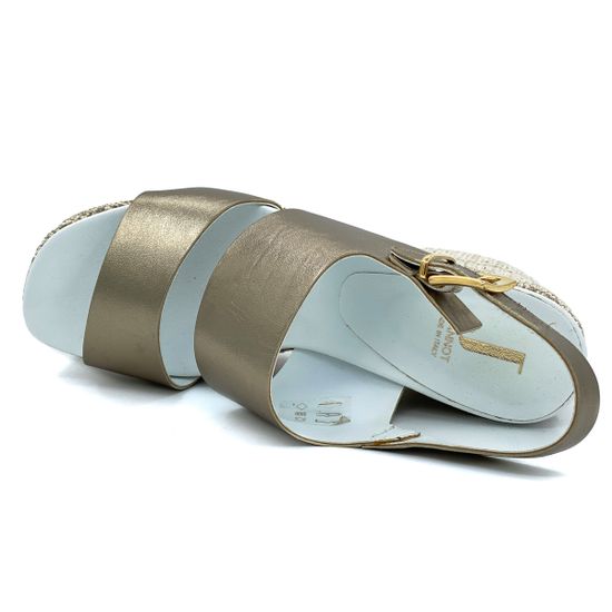 Босоножки Jeannot бронзовые кожаные - фото 5, 