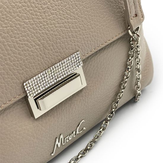 Сумочка Marina Creazioni бежевая кожаная - фото 4, B6227 MC MARMO