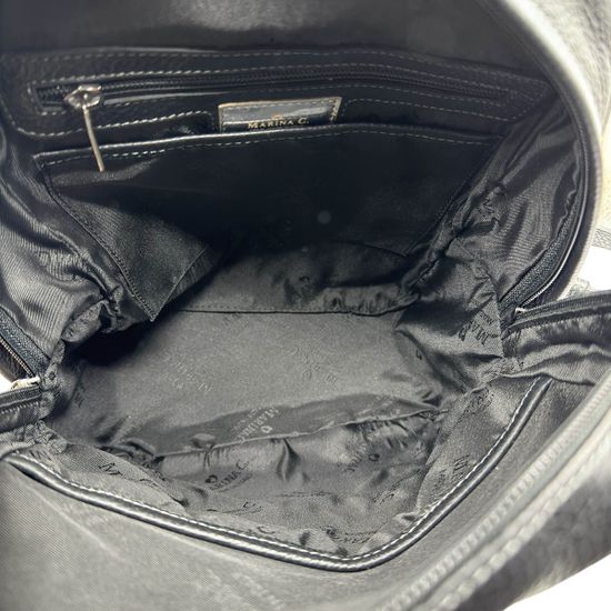 Рюкзак Marina Creazioni унисекс черный кожаный - фото 6, B7094 MC NERO