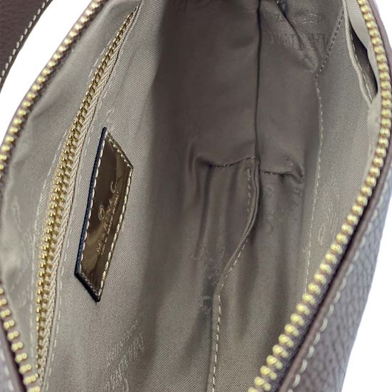 Сумка кросс-боди Marina Creazioni кожаная коричневая - фото 6, 