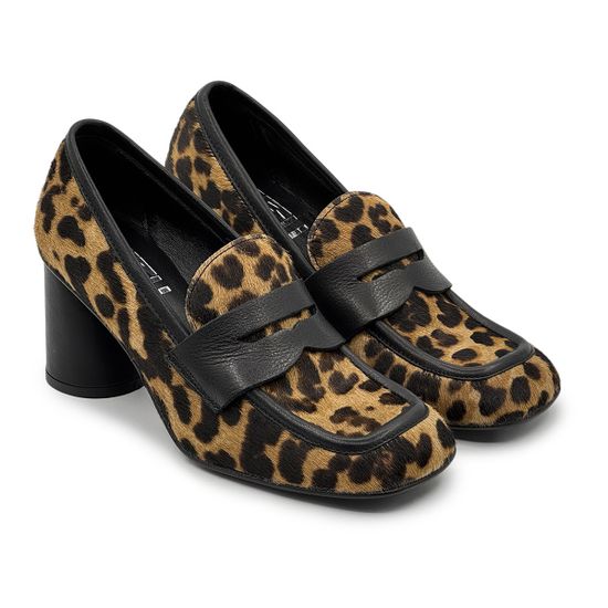 Туфли Mimmu леопардовые пони черный каблук - фото 7, F807K2 MIM CAVALLINO NERO