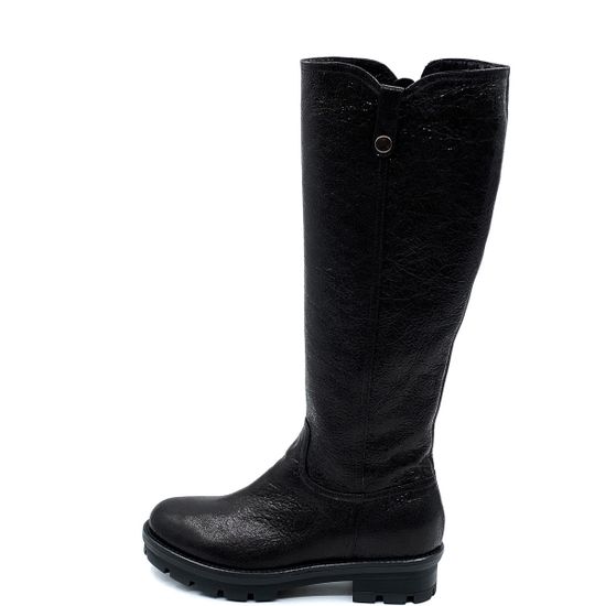 Сапоги Luca Verdi черные из лакированной кожи демисезонные - фото 1, 