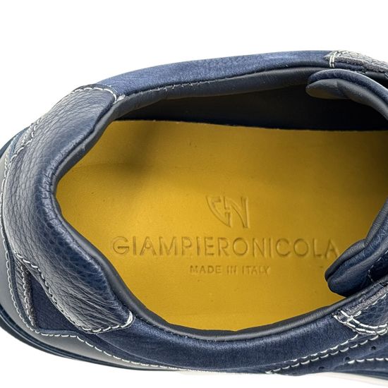 Кроссовки GIAMPIERONICOLA синие кожаные демисезонные - фото 7, M338161A GPN BLU