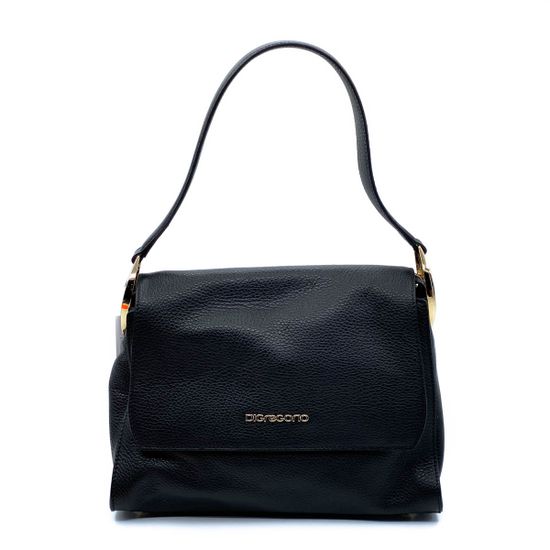 Сумка Di Gregorio черная кожаная - фото 1, 