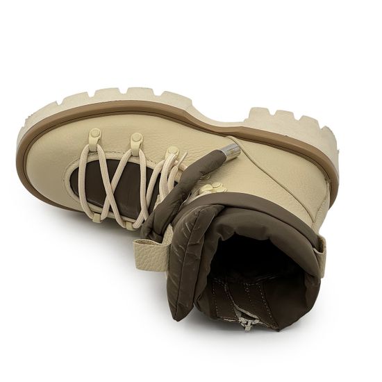 Ботинки NILA&amp;NILA бежевые кожаные на меху - фото 5, NO6476M NIL NERO