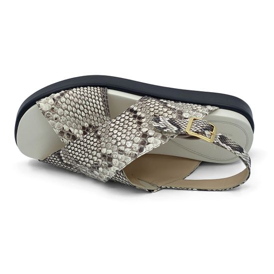 Босоножки Elisa Di Venezia бежевые кожаные &quot;Piton&quot; - фото 5, E10628 ELISA PITON