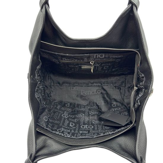 Сумка Renato Angi черная кожаная - фото 5, 3452601 RA NERO